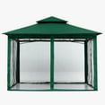 thumbnail image 5 of ABCCANOPY 10'x12' Patio Gazebo With Mosquito Netting and Double Soft Roof Canopies for Shade and Rain,Forest Green, 5 of 9