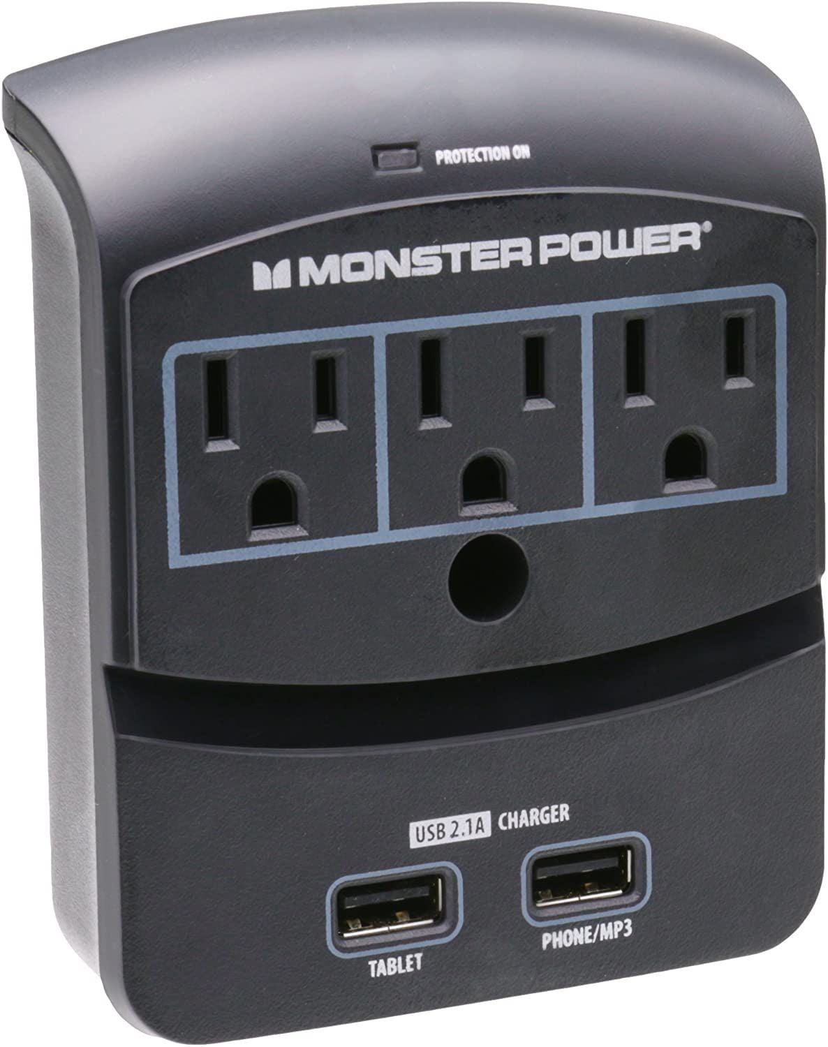 Monster 3 Outlet Core Power Surge Protector Durable Case Wall Tap with