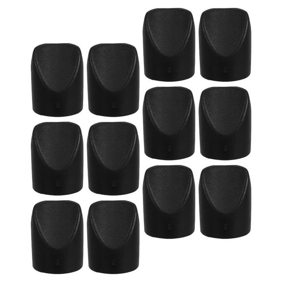 Soimiss 12Pcs Heavy Duty Nylon Chair Leg Caps V Shape End Caps for Folding Chairs Black Floor Protectors
