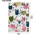 thumbnail image 3 of FMSHPON Cute Colorful Cat Flowers Clipboard Hardboard Wood Nursing Clip Board and Pull for Standard A4 Letter 13x9 inches, 3 of 7