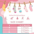 thumbnail image 6 of Girls Non Slip Socks 15 Pairs, Toddler Soft Cartoon Socks with Gripper for Girls 1-7 Years, 6 of 7