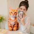thumbnail image 4 of Coussin en Peluche Chat Simulation 3D Jouet Poupée Chaton Réaliste Canapé Chambre Coussin Décor Kawaii Cadeau, 4 of 7