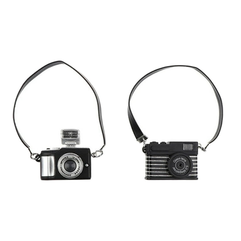 Miniature Digital Camera with Lanyard SLR Dollhouse Decoration