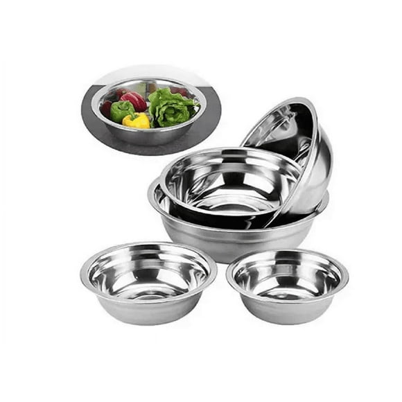Set Ensaladera Tazon Acero Inoxidable Cocina 16cm 3pzs Xtellar Plateado