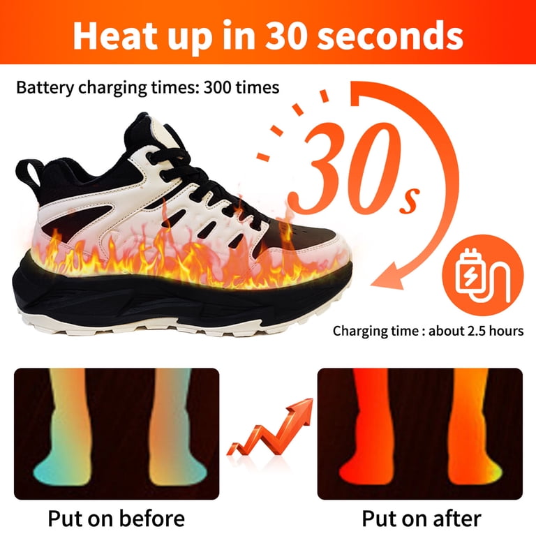 Heated Sneakers for Men and Women,Electric Foot Warmer  display picture 2