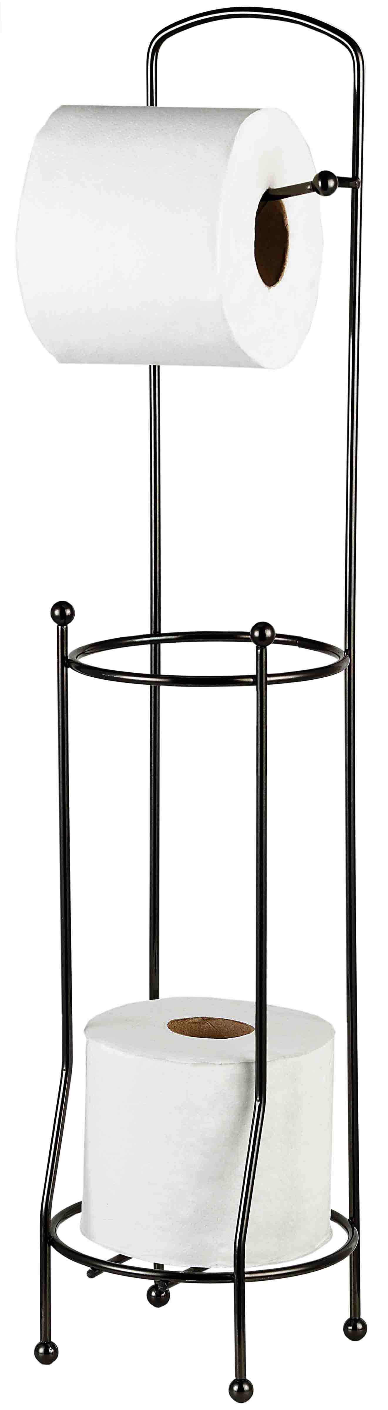 Free-Standing Toilet Paper Holder, Black Onyx