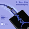 thumbnail image 3 of BrexLink USB C Cable, Type C Charger USB 3A Charging Cable Fast Charge for Samsung Galaxy S22 Plus Ultra S21 S22 Plus, Moto G7 G8, Other USB Type c Charger(10ft+10ft, Blue), 3 of 7