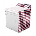 thumbnail image 2 of Americana Washer Cover, Half Triangles Diamond Shapes Retro Navy Inspired Art Print, Washroom Decor with Dust Protection, 29" x 28" x 40", Red Dark Blue and White, by Ambesonne, 2 of 3