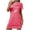 Hot Pink, variant on Womens Summer Pajamas Dress Womens Comfort Nightgown Short Sleeve Sleep Shirts Loungewear Short Night Gown Cute Graphic House Dress Loungewear Night Shirt Orange XXL