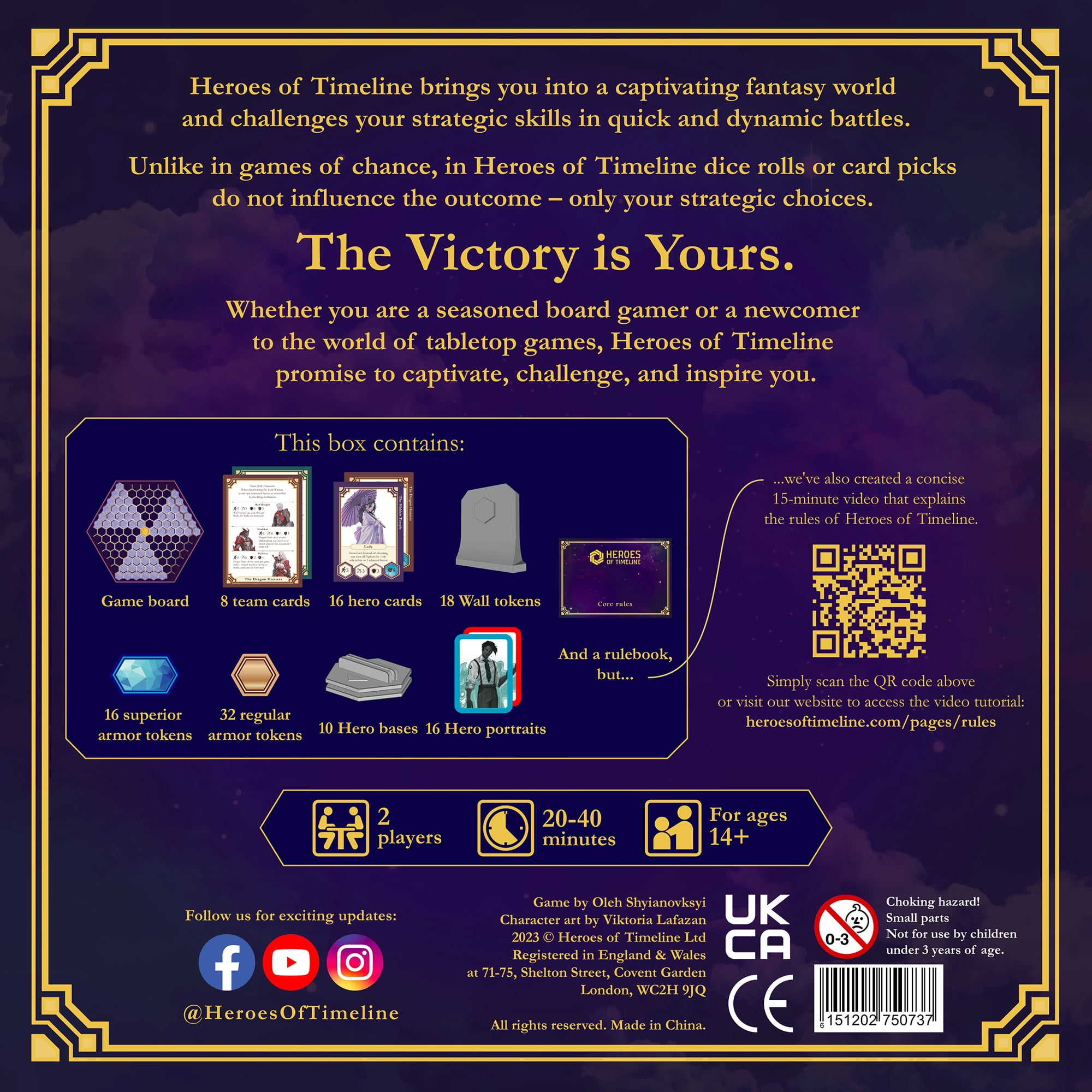 Heroes of Timeline - Fantasy Strategy Combat Board Game, Asymmetric Arena, Abstract Grid Movement, Unique Hero Abilities, Ages 14+, 2 Players, 20+ Min