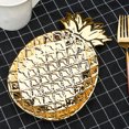 thumbnail image 6 of Pineapple Shaped Ceramic Plates, Jewelry Ring Dish Tray Organizer, Snack Candy Sugar Dessert Serving Platter,Gold, 6 of 8