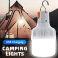 thumbnail image 2 of From Xiao Bei strict selection 1 bombilla LED recargable por USB for exteriores, 60 W, luz de emergencia, for acampar, pescar, tiendas de campaña portátiles, linterna, luz nocturna., 2 of 7