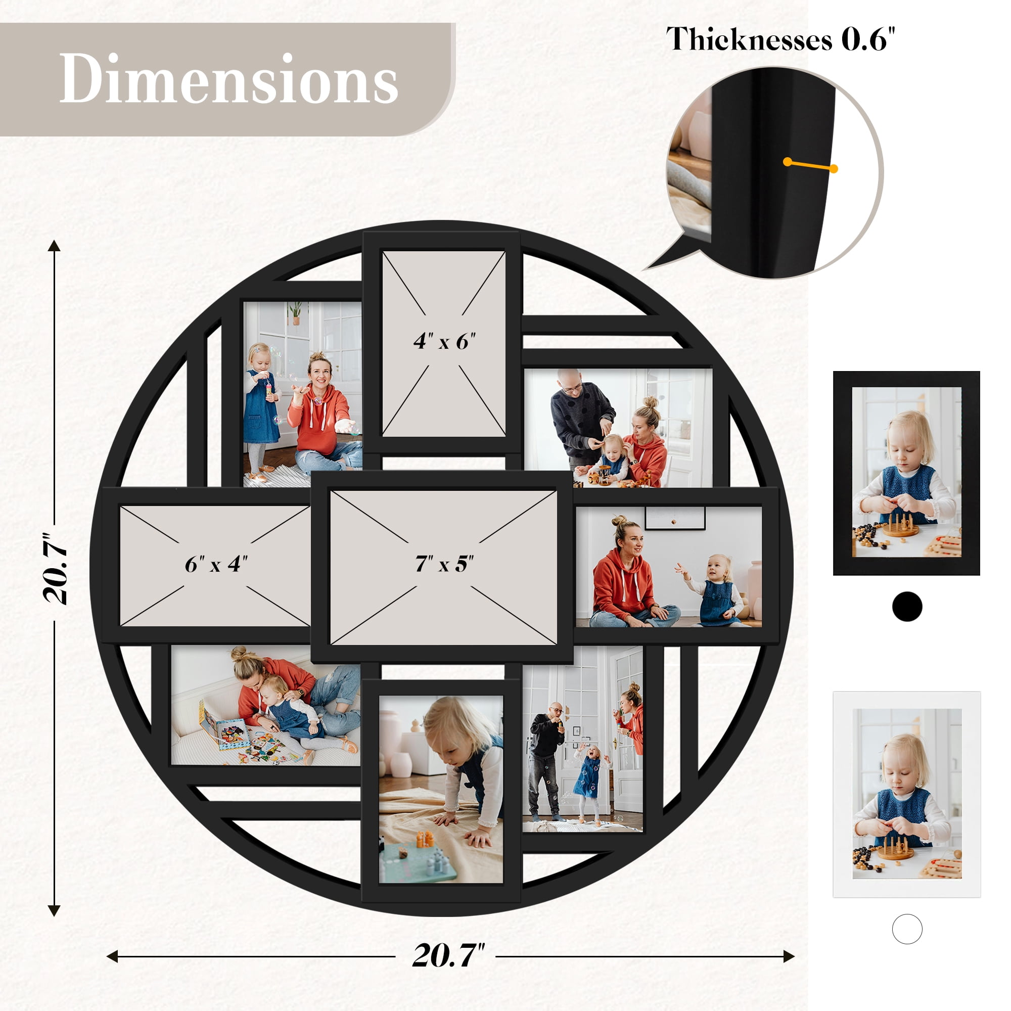 Picture Frames 9 Photo Frame Combination Home Design Wedding Photo Frame Collage and Wall Décor Wall Decoration Wooden Picture Frame Photo Frame for Desk