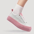 thumbnail image 5 of Women’s Men’s Platform Sneakers Low Top PU Leather Shoe Casual Breathable Lace Up Shoes Fashion Platform Walking Sneakers, 5 of 5