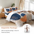 thumbnail image 7 of Abstract Graffiti Bedding Duvet Cover Set Full Size 4 Pieces Vintage Orange Blue Dot round Shape Bedding Set with Zipper Closure, 1 Comforter Cover 86x86 Inches 1 Flat Sheet & 2 Pillow Cases, 7 of 7