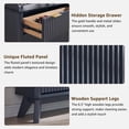 thumbnail image 4 of OKD Shoe Cabinet Storage with 2 Flip Drawers & Top Drawer, Freestanding Narrow Wood Shoe Rack Organizer with Fluted Panel for Hallway, Closet - Dark Grey, 4 of 6