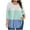 Green [New Arrivals: Mix, Match & Save], variant on Women's Large Solid Color Color Blocked T-Shirt Blouse Top with Three Quarter Sleeves Round Neck Loose Fit Casual Home Wear Comfortable Shirt | CSEONE,Blue XL