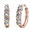 Rose Gold, variant on Cate & Chloe Bethany 18k White Gold Plated 15mm Hoop Earrings with Swarovski Crystals for Women