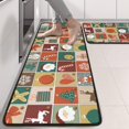 thumbnail image 2 of Kitchen Rugs Sets Of 2,Multicolor Christmas Pattern Anti Fatigue Kitchen Mat Rugs Non Slip Washable,Decorative Kitchen Floor Mats for Kitchen,Sink,Laundry,17"x47"+17"x47", 2 of 5