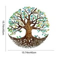 thumbnail image 4 of Tree of Life Wall Art - Wall Art Tree of Life Hanging Decoration,15.7in Metal Hanging Ornament,Multicolor Home Decor for Living Room/Study,Perfect for Thanksgiving/Christmas Gifts, 4 of 7