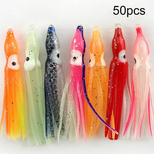 Soft Simulation Fishing Lures Night Lights Colored Bait Octopus Squid Fishing