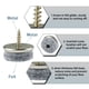 thumbnail image 3 of Almohadillas de fieltro con tornillo para muebles, protectores de patas de 24mm 1" Dia 24pcs, 3 of 7