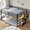 Brown, variant on Plonmago Bunk Bed Twin Over Twin with Storage Staircase, Drawers & Shelves, RGB LED Lights,Low Loft Bed with Power Outlet, Full-Length Guardrail & Metal Slats, for Small Space, Black