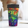 thumbnail image 6 of Picia Pride Rainbow Pattern 500ml Carry Insulated Coffee Mug, Stainless Steel Travel Mug with Hidden Handle, Leak-Proof for Car, Office, Home, and Outdoor Use, 6 of 8