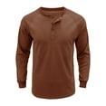 thumbnail image 5 of Grianlook Mens Long Sleeve Henley Shirts Waffle Button Down Pullover T Shirts Blouse Tops Comfy Solid Color Tee, 5 of 6