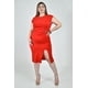 thumbnail image 5 of Vestido midi con detalle de hebilla Roman Fashion /Tallas Extras, 4392 (Rojo) rojo 36, 5 of 6