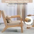 thumbnail image 5 of BIGWOO Leisure Sofa with Solid Wood Armrest Modern Chair, Single Seat Beige, 5 of 8