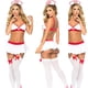 thumbnail image 1 of ICHUANYI Clearance Fashion Sexy uniform Hollow Out Suit Lingerie Temptation Underwear Jumpsuit(White, XXL) Ichuanyi Ichuanyi, 1 of 7