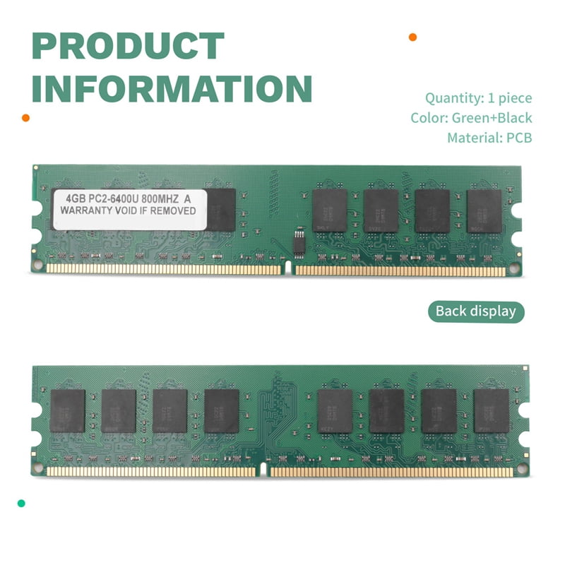 4X 4Gb 4G Ddr2 800Mhz Pc2-6400 Computer Memory Ram Pc Dimm 240-Pin Compatible  Platform for  Dedicated