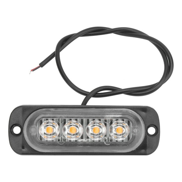 Lámpara de advertencia, 12 V, 4 LED, luz lateral de advertencia, luz lateral LED, rendimiento sólido