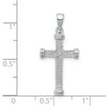 thumbnail image 3 of Sterling Silver Rhodium Diamond Cross Pendant Charm, 3 of 4