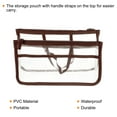thumbnail image 4 of Uxcell EVA Clear Toiletry Cosmetic Bag Pouch with Handle Strap, Brown, 4 of 5