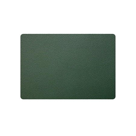 

JDEFEG Round Placement Mats for Dining Table Leather Placemat Home Double Sided Rectangular Insulated Table Mat Restaurant Hotel Western Food Mat Waterproof Dinner Plate Mat Woven Mats Green