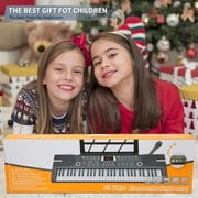 Mixfeer 61 Key Keyboard Piano, Electronic Piano with Built-In Speaker, Microphone, Sheet Stand and Power Supply, Portable Keyboard for Beginners, Pink