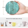 thumbnail image 3 of LHSHID Coaster for Drinks Set of 6, Retro Wood Absorbent Round Ceramic Stone Mat, with Cork Base and Metal Holder, Gift for Housewarming Room Bar Decor, 3 of 6