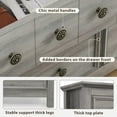 thumbnail image 3 of LGHM 3 Piece Bedroom Dresser Set, Modern Farmhouse Large 9 Drawer Dresser and 2 Pcs Nightstand with 2 Drawers & Charging Station, Gray Wash, 3 of 12