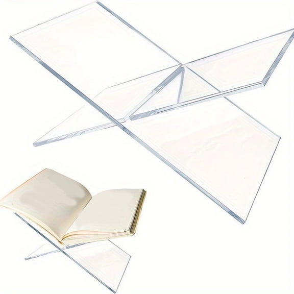 Acrylic Transparent Bookshelf Reading Book Holder For Desk Tabletop Display Stand For Cookbooks