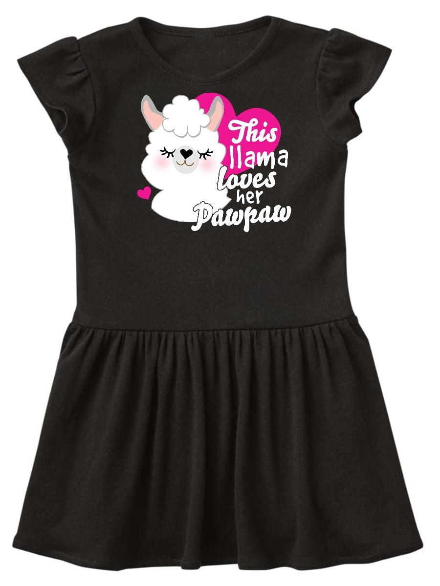 inktastic Valentines Day This Llama Loves Her Pawpaw Toddler T-Shirt