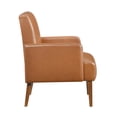 thumbnail image 4 of Solid Wood and Plywood Frame / In Living Room / Brown Faux Leather Accent Piece, 4 of 5
