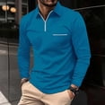 thumbnail image 2 of ZRBYWB Mens Shirts Men's Zipper Pocket Men's Long Sleeve Sports Shirts For Men Fashion, 2 of 5