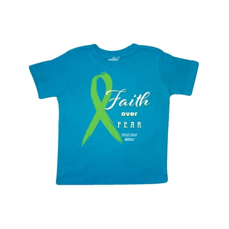 

Inktastic Faith over Fear Prostate Awareness with Green Ribbon Gift Toddler Boy or Toddler Girl T-Shirt