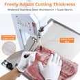 thumbnail image 5 of Electric Bone Saw Machine, Electric Meat Bone Saw 750W, 0.8-5.9 Inch Cutting Thickness with 6 Saw Blades, Frozen Meat Cutting Machine Stainless Steel Countertop for Fish Silver One size, 5 of 8