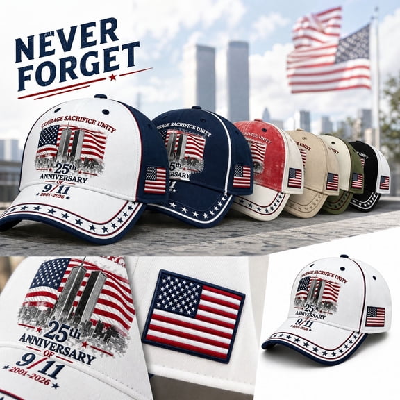 Vintage Washed Baseball Cap for Men and Women, Adjustable Low Profile Dad Hat, Cotton Curved Brim Casual Outdoor Hat,911 Never Forget