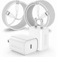 thumbnail image 1 of Chenchen for iPhone 15 16 Chargers Fast Charging, 2Pack 20W USB C Wall Charger for iPhone 16 Pro Max with 2Pack 6FT+10FT USB C to C Cable Compaitble with iPhone 16/16 Plus/15/15 Pro Max/iPad Pro-Gray, 1 of 1