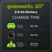 Greenworks 60 Volt 2.5Ah Battery 1807202