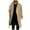 Khaki, variant on Wyobmus Men's Winer Warm Fleece Trench Coat Solid Color Notched Lapel Double Breasted Long Peacoat Black